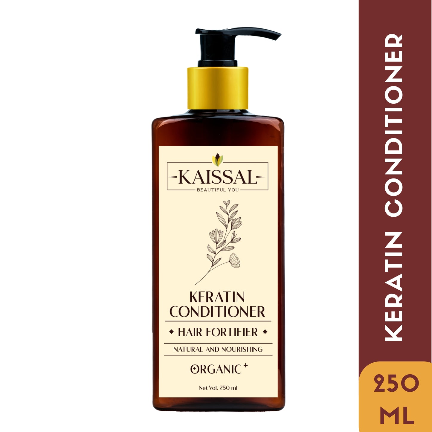 Kaissal Keratin Conditioner: Infused with Coconut Milk & Almond Oil for Smooth Hair - 250gm