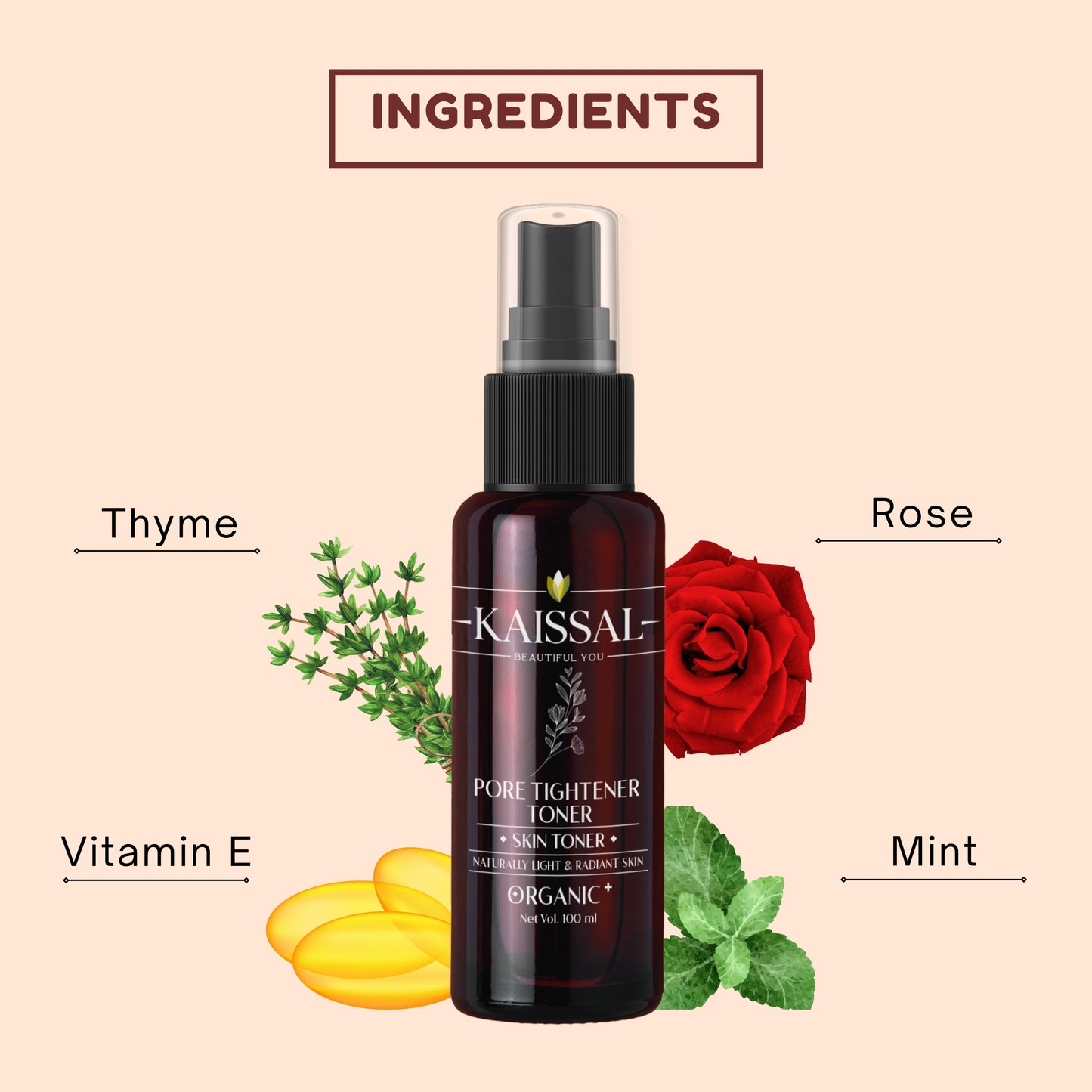 Kaissal Pore Tightener Toner | Your Path to a Radiant Glow - 100gm