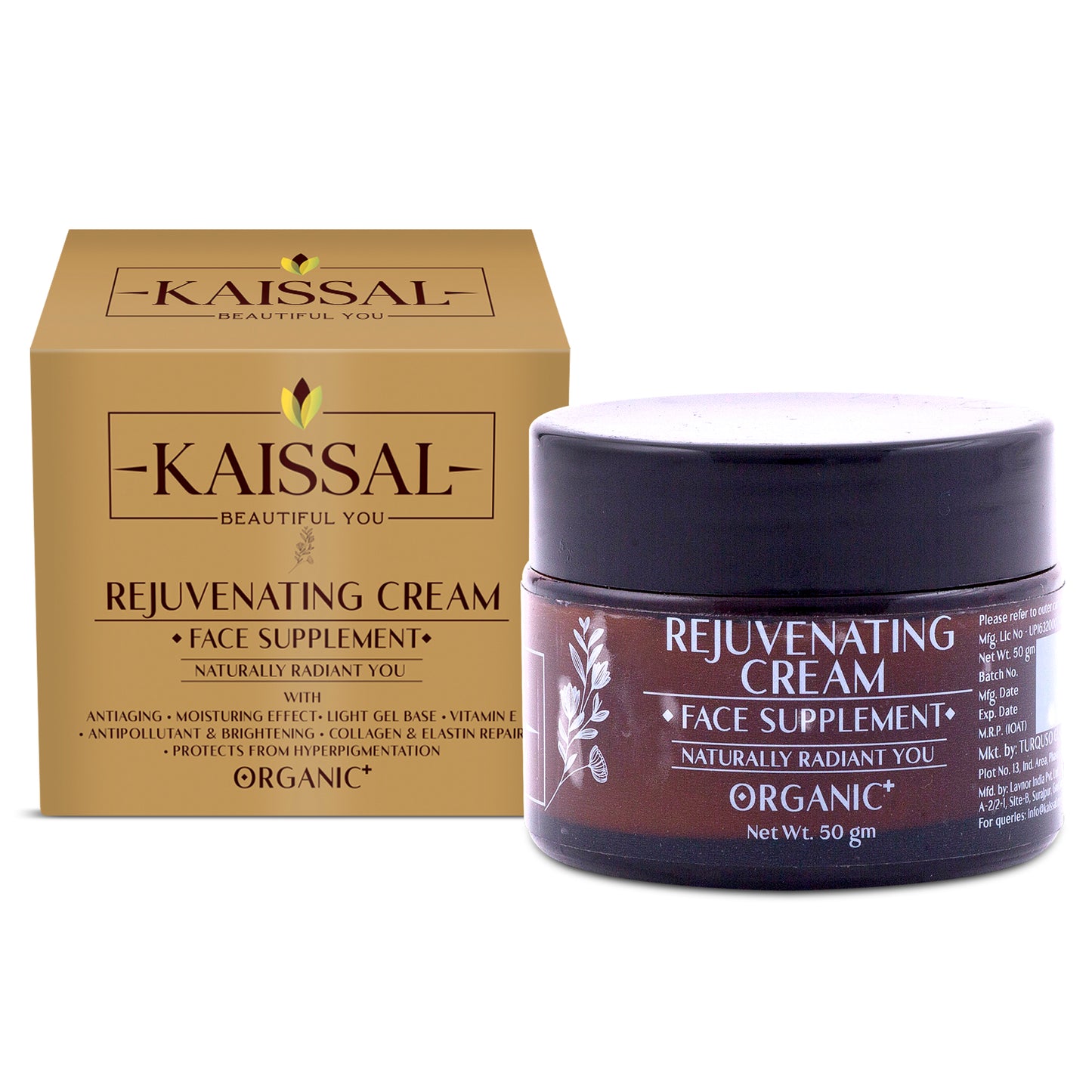 Naturally Radiant Skin with Kaissal Rejuvenating Cream - Liquorice & Aloe Vera - 50gm