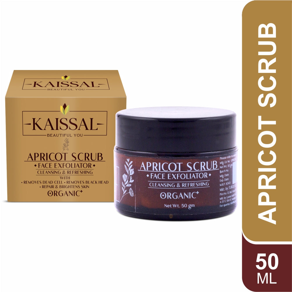 Kaissal Apricot Face Scrub - the best exfoliator for a radiant complexion - 50gm